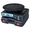 Réchaud à gaz portable 2200W Etna + Plaque Grill Barbecue Camping Allumage Piezo Mallette INTEC