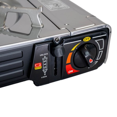 Réchaud gaz 2 feux 4400W Inox Portable TEXAS ALPEN