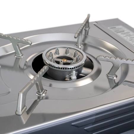 Réchaud gaz 2 feux 4400W Inox Portable TEXAS ALPEN
