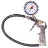 Pistolet de gonflage à air comprimé Manomètre 10 bar 140 PSI Tuyau 0.5 m Raccord M 1/4 BRIXO