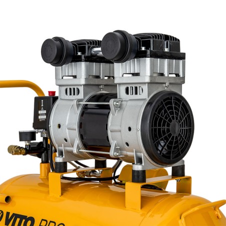 Compresseur d'air Sans Huile Silencieux 100 Litres 8 Bar 4CV 3KW 115 Psi VITO