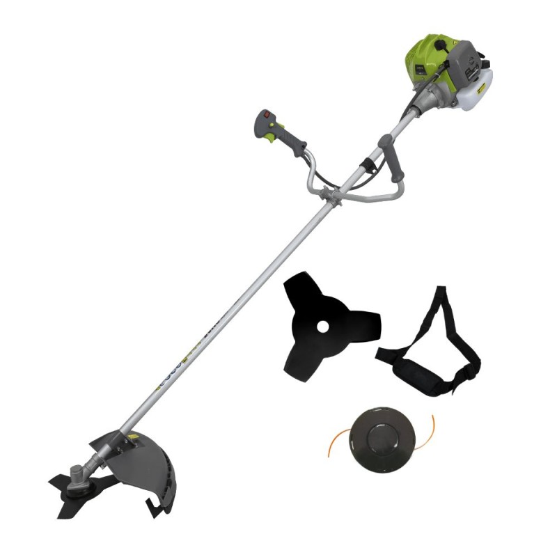 Debroussailleuse thermique 43 Cm3 Moteur 2T 1,5CV Lame 3 dents + Bobine de fil + Sangle de portée VITO