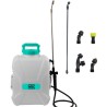 Pulvérisateur à batterie 20V 12L Batterie lithium 4.0Ah Chargeur 2 Lances Fibre et Inox 4 Buses INTEC