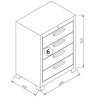 Armoire modulaire Meubles d'atelier Garage L1.95m HT 2.00m 8 Eléments Modulables Gris Anthracite Pré-montés VITO