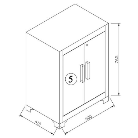 Armoire modulaire Meubles d'atelier Garage L1.95m HT 2.00m 8 Eléments Modulables Gris Anthracite Pré-montés VITO