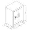 Armoire modulaire Meubles d'atelier Garage L1.95m HT 2.00m 8 Eléments Modulables Gris Anthracite Pré-montés VITO