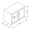 Armoire modulaire Meubles d'atelier Garage L1.95m HT 2.00m 8 Eléments Modulables Gris Anthracite Pré-montés VITO