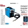 Poste à souder à fil Mig sans gas Easymig 100 Inverter Synergique Régulation automatique Poids 6.1Kg AWELCO