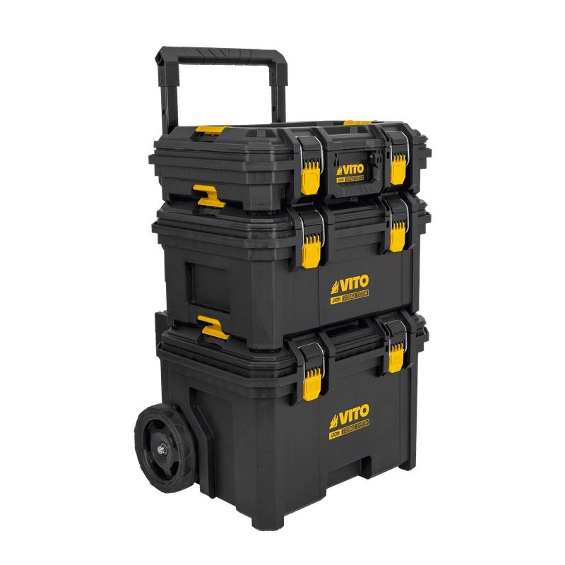 Boite à outils sur roues Servante mobile de 3 Caisses à outils Amovibles VITO