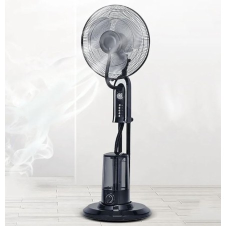 Ventilateur Brumisateur 75W Orientable 3 vitesses Réservoir 3.2L Timer 1h Nébuliseur Portable NIKLAS