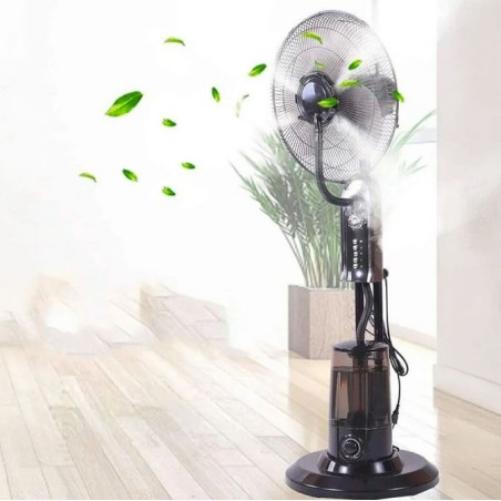 Ventilateur Brumisateur 75W Orientable 3 vitesses Réservoir 3.2L Timer 1h Nébuliseur Portable NIKLAS