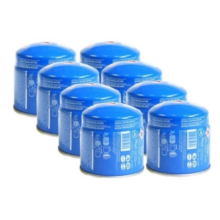 Lampe à souder à gaz Chalumeau gaz Allumage piezo + 8 Cartouches de gaz 190gr Perçables INTEC