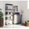 Armoire basse de Rangement Multifonctions Résine Étagères et Pieds 39 x 68 x 90 cm KETER