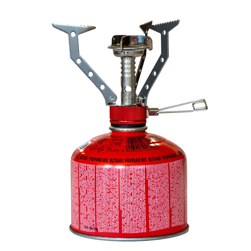 Kit Réchaud gaz pliable compact 4.5 kW+ Cartouche de gaz 230gr Butane Propane Camping Haute montagne KEMPER