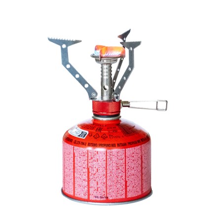 Kit Réchaud gaz pliable compact 4.5 kW+ Cartouche de gaz 230gr Butane Propane Camping Haute montagne KEMPER