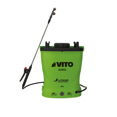 Pulvérisateur Electrique à Batterie Lithium 12V/8AH 16L 6 bars Chargeur Végétaux jardin toitures VITO