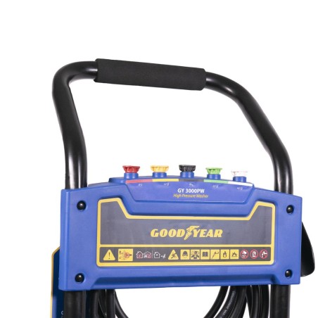 Nettoyeur Haute Pression Thermique 4100W 206 bar Débit 570L/h Essence 5 buses Tuyau 8 m Goodyear