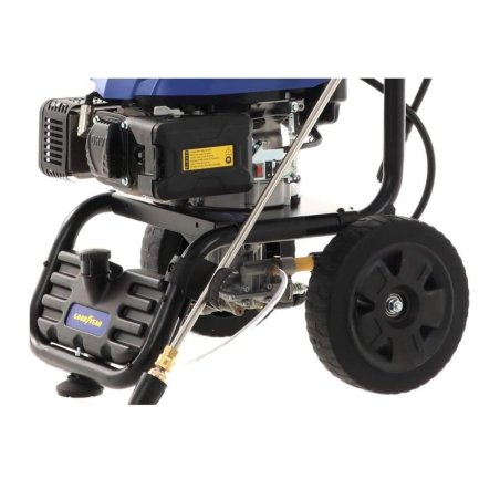 Nettoyeur Haute Pression Thermique 4100W 206 bar Débit 570L/h Essence 5 buses Tuyau 8 m Goodyear