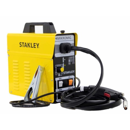 Poste à souder Mig-Mag No gas Stanley Mikromig Câble de masse, Torche, fil fourré et masque de soudage