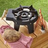 Rechaud gaz 4 pieds Fonte véritable 9,8 KW 2 Bruleurs Plats grands volumes