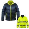 Veste de sécurité Hiver haute visibilité Taille L Réversible Jaune/noir 2en1Bandes reflechissantes VITO Dual