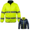 Veste de sécurité Hiver haute visibilité Taille XXL Réversible Jaune/noir 2en1Bandes reflechissantes VITO Dual