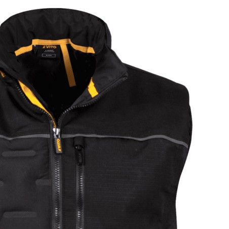 Gilet de travail sans manche Noir Taille L Doudoune Tissu Respirant VITO