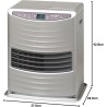 Poêle à pétrole 3000W Portable Chauffage à combustible 120m3 Commande Électronique ZIBRO LC-30