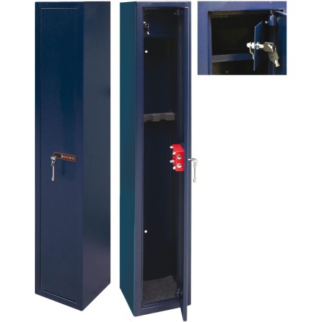 Armoire Coffre fort 3 Fusils avec Coffre Trésor Porte-Fusils Armurerie 24 x 24 x 143 cm BRIXO