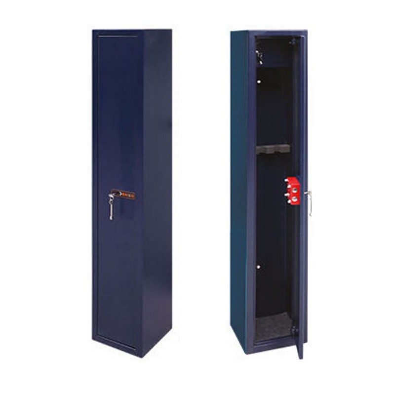 Armoire Coffre fort 3 Fusils avec Coffre Trésor Porte-Fusils Armurerie 24 x 24 x 143 cm BRIXO
