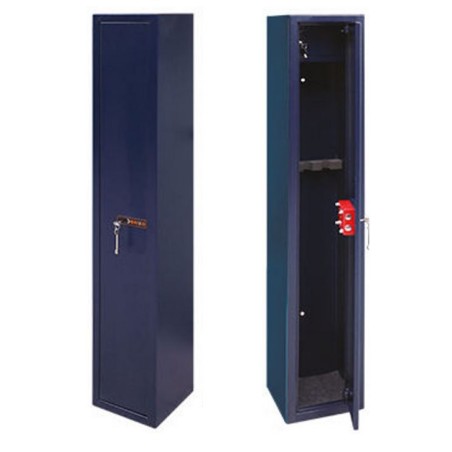 Armoire Coffre fort 3 Fusils avec Coffre Trésor Porte-Fusils Armurerie 24 x 24 x 143 cm BRIXO