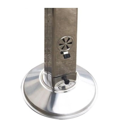 Barbecue à Charbon Inox Grille de Cuisson 58 x 38cm Broche à Rôtir