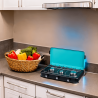 Plaque de cuisson gaz 3 feux 3000W Cuisinière à gaz portable Butane/Propane INTEC