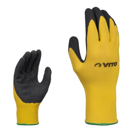 Pack de 12 Gants de Protection travail Nitrile Antidérapants Confort Adhérence Protection Certifiée CE VITO