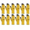 Pack de 12 Gants de Protection travail Nitrile Antidérapants Confort Adhérence Protection Certifiée CE VITO
