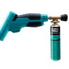 Désherbeur thermique Brule Herbes Allumage piezo + 4 cartouches 330gr + Adaptateur multi cartouches INTEC