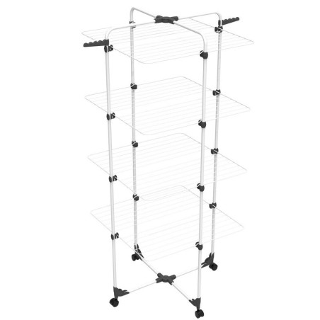 Séchoir à Linge Tour à 4 Niveaux Etendage modulable et pliable et roulettes Vileda