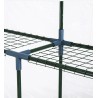 Serre de jardin 4 étagères 143 x 143 x H195cm Bache serre PVC Cadre Acier Legumes plantes Fleurs
