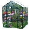 Serre de jardin 4 étagères 143 x 143 x H195cm Bache serre PVC Cadre Acier Legumes plantes Fleurs