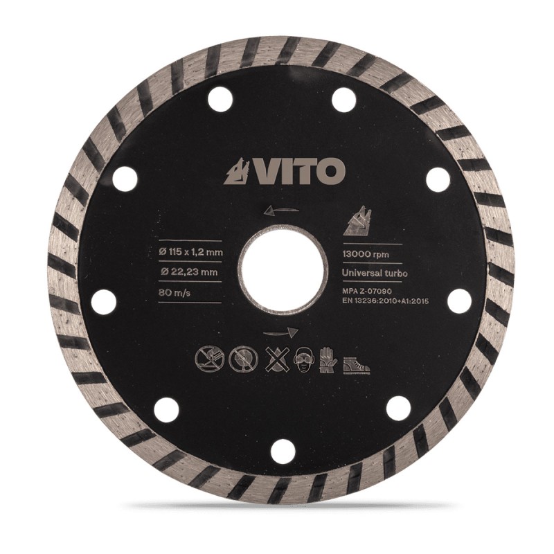 Disque diamant 115 x 1,2mm Pierre,Marbre Granit Meuleuses Alesage 22.5mm VITO