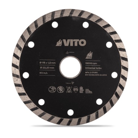 Disque diamant 115 x 1,2mm Pierre,Marbre Granit Meuleuses Alesage 22.5mm VITO
