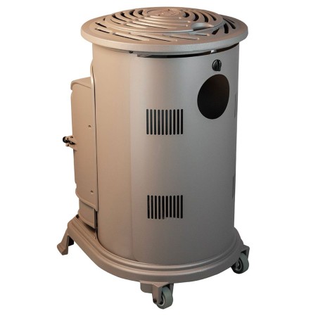 Poêle à gaz Fonte véritable 3.4KW MARRON Miel Effet feu de bois Provence UNIVERSAL