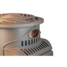 Poele à gaz 3,4 KW MARRON Effet poêle à bois Fonte véritable + Tuyau gaz + détendeur butane Provence UNIVERSAL