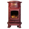 Poêle à gaz Fonte véritable 3.4KW Rouge Chauffage d'appoint au gaz Effet feu de bois Provence UNIVERSAL