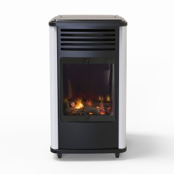 Poele à gaz 3.4KW Blanc et...