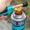 Désherbeur thermique Brule Herbes Allumage piezo + 12 cartouches 227gr + Adaptateur multi cartouches INTEC