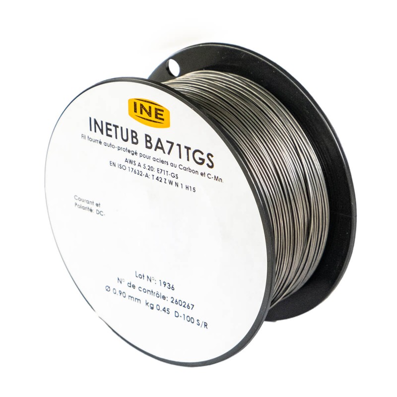 Fil fourré 0.9mm 450 gr Soudage MIG-MAG Bobine 100mm INE