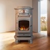 Poêle à gaz Fonte véritable 3.4KW MARRON Miel Effet feu de bois Provence UNIVERSAL