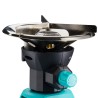 Rechaud gaz camping 1200W piezo Coque ABS + 8 Cartouches gaz 190 gr INTEC