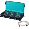 Plaque de cuisson gaz 3 feux 3000W Cuisinière à gaz portable tuyau butane/propane INTEC